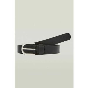 Curea din piele cu catarama metalica - Negru stins imagine