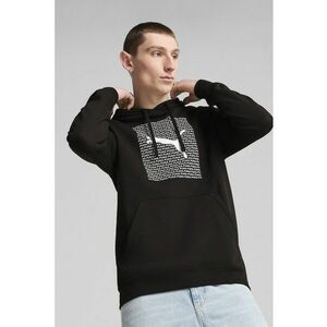 Hanorac regular fit cu imprimeu logo - Negru imagine