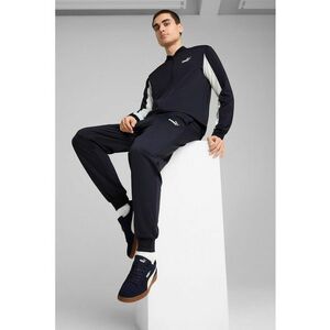 Trening cu logo si fermoar Poly - Alb optic/Bleumarin imagine