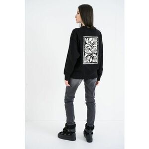 Bluza de trening cu imprimeu contrastant pe spate Burley - Negru imagine