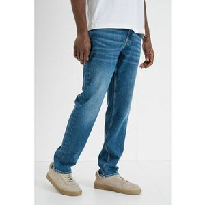 Blugi slim fit cu aspect decolorat - Albastru melange imagine