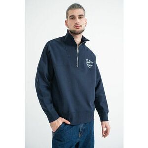 Bluza de trening cu fenta cu fermoar - Bleumarin imagine