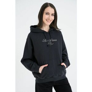 Hanorac relaxed fit de bumbac cu buzunar kangaroo - Negru imagine