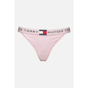 Chiloti din amestec de bumbac cu logo in talie - Roz pastel imagine