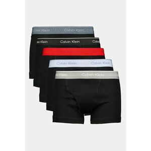 Set de boxeri din bumbac cu banda logo elastica - 5 perechi - Negru imagine