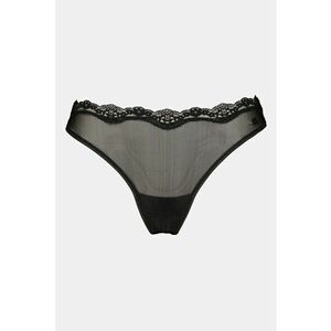 Chiloti cu garnituri de dantela - Negru/Transparent imagine