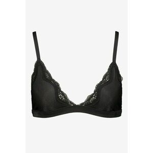 Sutien cu garnituri de dantela - Negru/Transparent imagine