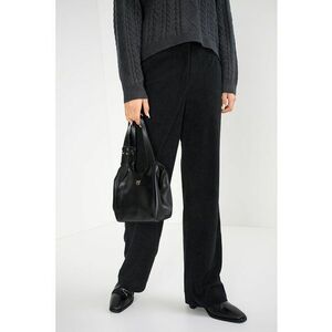 Pantaloni drepti din reiat - Negru imagine