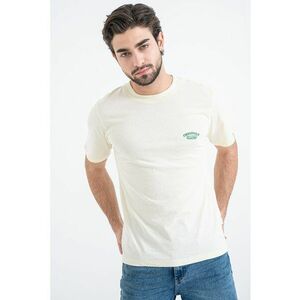 Tricou din bumbac cu imprimeu - Crem imagine