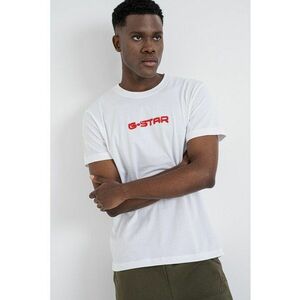 Tricou din bumbac organic cu imprimeu logo - Alb imagine