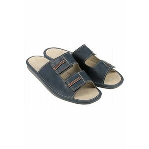 Papuci Piele - Bleumarin - Bleumarin imagine