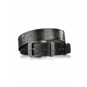 Curea pentru pantaloni din piele pentru barbati Brodrene Magnum MAG-09 - Negru imagine