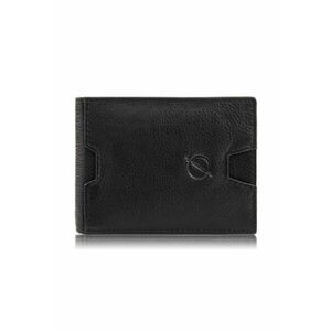 Portofel barbati piele - Husa pentru carduri - Brodrene - G-11 MN - rfid - Negru imagine