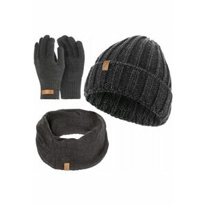 Set de iarna - 3 in 1 - Pentru barbati - Acril - Circumferinta 57-60 - Negru imagine