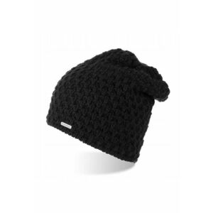 Caciula pentru iarna dama - Brodrene - Lana - 55-58 cm - Negru imagine