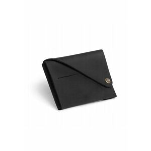 Portofel barbati - Brodrene - Piele naturala - 12.5 x 8.5 x 1.5 cm - Negru imagine