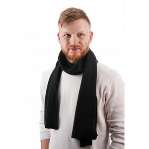 Fular barbati Brodrene - Acril - 180x30 cm - Negru imagine