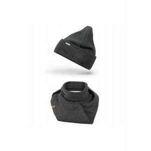 Set Caciula si fular dama Brodrene - Acril - Gri imagine