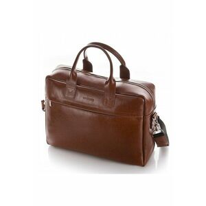 Geanta barbati Brodrene - Piele naturala - 31x43x13 - Maro imagine