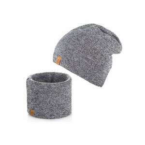 Set caciula si fular barbati Brodrene - Acril - Gri imagine