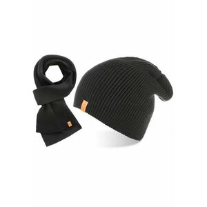 Set caciula si fular barbati Brodrene - Acril - Negru imagine