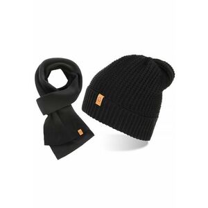 Set caciula si fular barbati Brodrene - Acril - Negru imagine