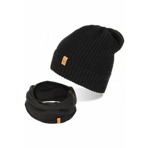 Set caciula si fular barbati Brodrene - Acril - Negru imagine