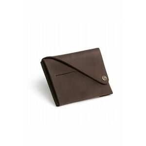 Port card barbati Brodrene - Piele naturala - 8.5x12.5 cm - Maro inchis imagine