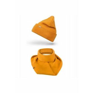 Set Caciula si fular dama Brodrene - Acril - Galben imagine