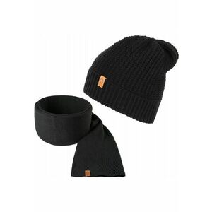 Set caciula si fular barbati Brodrene - Acril - Negru imagine