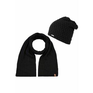 Set caciula + fular dama - Brodrene - Acril - Circumferinta 55-58 cm - Fular 170 x 40 cm - Negru imagine