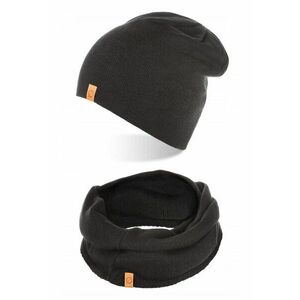 Set caciula cu fular barbati Brodrene - Acril - Negru imagine