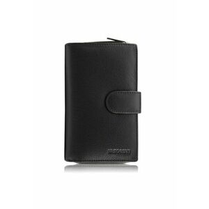 Portofel de dama piele - poseta Brodrene - G-12 MN - rfid - suport card - negru imagine