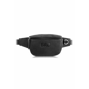 Geanta barbateasca - pentru talie - pentru barbati din piele - Brodrene - G-18 - Negru imagine