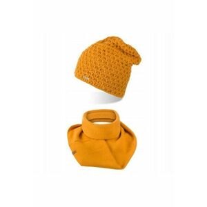 Set caciula si fular dama Brodrene - Acril - Galben imagine