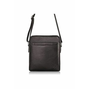 Geanta din piele - Brodrene - Postasi - G-01 - pentru barbati - pe umar - 19 x 23 x 5 - Maro inchis imagine