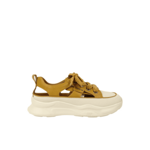 Pantofi sport - dama - 208 galben - piele naturala - Galben imagine
