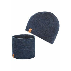 Set caciula + fular tip guler barbati - Brodrene - Acril - Circumferinta 56-60 cm - Fular 27 x 26 cm - Bleumarin imagine