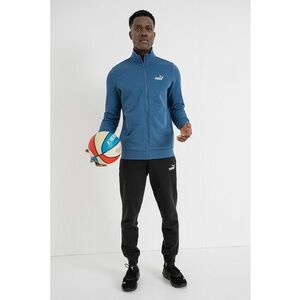 Trening din amestec de bumbac cu fermoar - Negru/Albastru inchis imagine