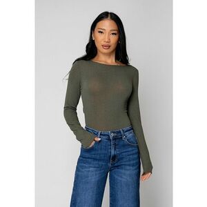 Bluza subtire din mix de casmir Light Kaki 19476 - Kaki deschis imagine