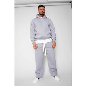 Set Urban Winter hanorac si pantalon drept Light Grey 19384 - Gri deschis imagine