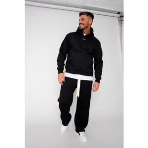 Set Urban Winter hanorac si pantalon drept Black 19392 - Negru imagine