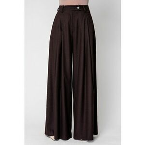 Pantalon lung elegant Brown 19466 - Maro imagine