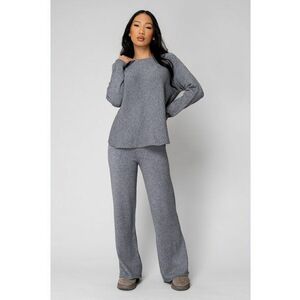 Set Vellera Pulover si Pantalon lung Grey 19456 - Gri imagine