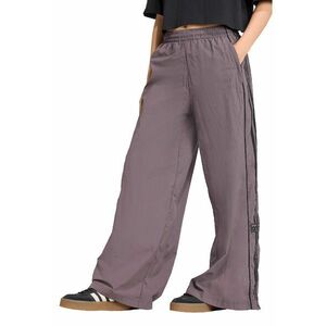 Pantaloni de trening cu croiala ampla si capse laterale - Violet prafuit imagine