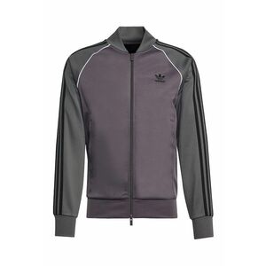 Bluza de trening cu fermoar si logo - Alb/Negru/Gri imagine