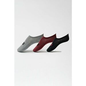 Set de sosete foarte scurte unisex - 3 perechi - Alb/Visiniu/Negru imagine