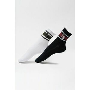 Set de sosete scurte unisex - 2 perechi - Alb/Negru imagine