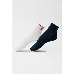 Set de sosete scurte unisex - 2 perechi - Alb/Bleumarin imagine