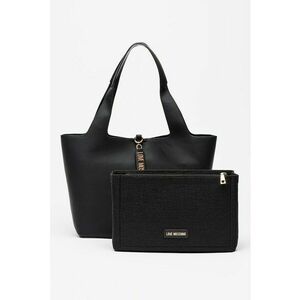 Set de geanta tote din piele ecologica si etui - Negru imagine